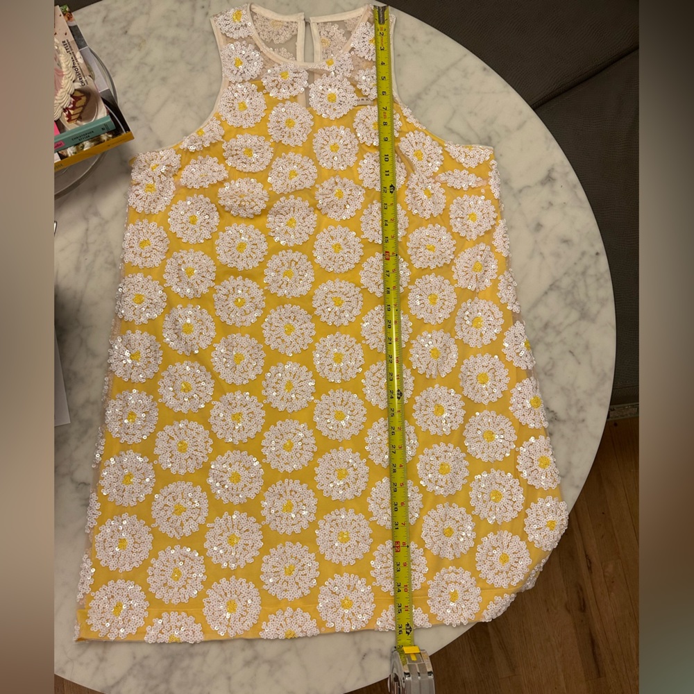 Trina Turk Yellow Floral Lace Midi Dress - Picture 6 of 6